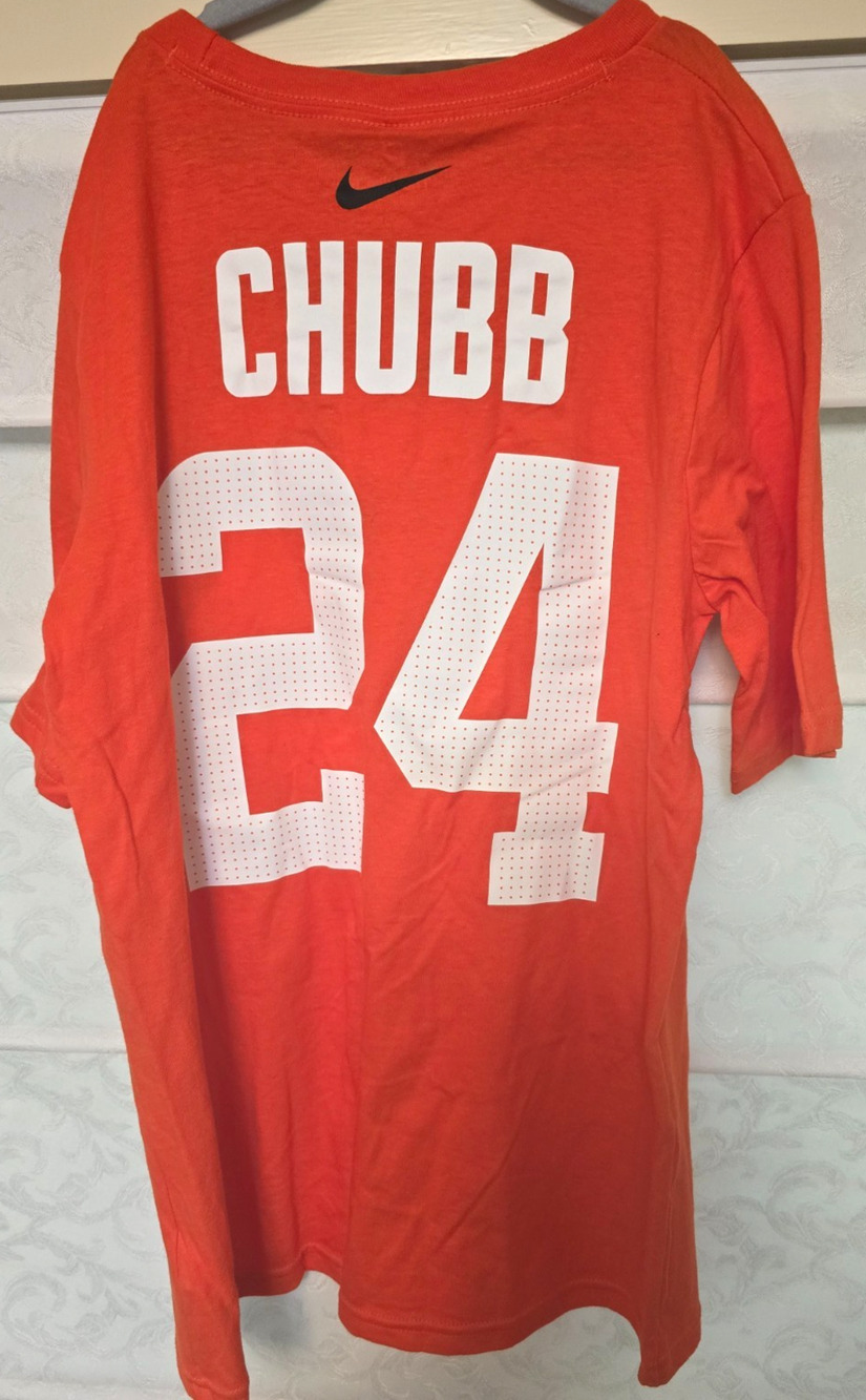 Nike Cleveland Browns Nick Chubb 24 Youth XL 18/20 Orange NFL Jersey Shirt New